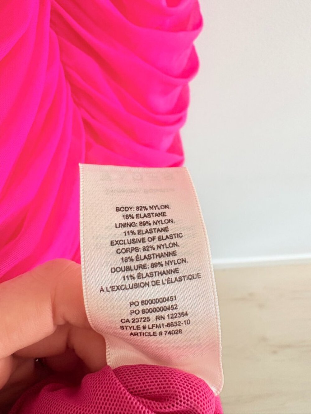 Aritzia Babaton Luxor Ruched Mesh Midi Dress Hot Pink Size 2 - Picture 7 of 7